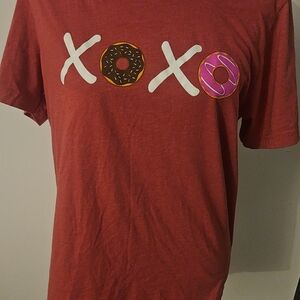 Bella Canvas Red 'XOXO' Donut Graphic Tee